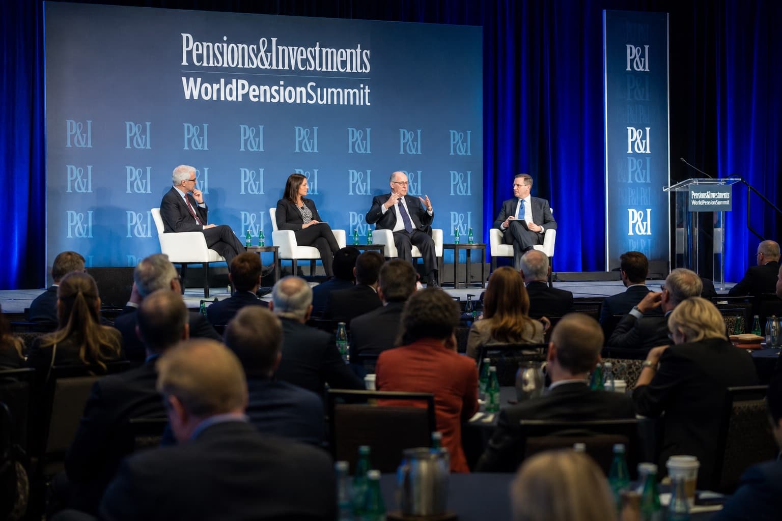 A panel discussion at the Pensions & Investments WorldPensionSummit